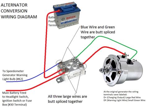 vw bug junction box for alternator conversin|vw bug generator parts.